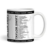 Black Male Taylor Swift Concert Setlist Gig Mug - Wembley Stadium, London, England, 20th Aug 2024
