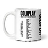 Black White Coldplay Concert Setlist Gig Mug - Croke Park, Dublin, Ireland 2nd Sept 2024