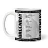 Greenday Concert Setlist Gig Mug - Trabrennbahn Bahrenfeld, Hamburg, Germany - June 11th 2024 Greenday Concert Setlist Gig Mug - Trabrennbahn Bahrenfeld, Hamburg, Germany - June 11th 2024