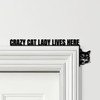 Door Topper Crazy Cat Lady Lives Here Various Colours Decorative Sign