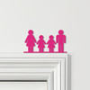 Door Topper Family Of 4, 2 Girls Various Colours Top Of Door Frame Decor Sign