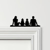 Door Topper Family Of Four 2 Girls Various Colours Top Of Door Decorative Sign