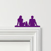 Door Topper Family Of Three 1 Baby Various Colours Top Of Door Decorative Sign
