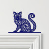Door Topper Floral Cat Various Colours Top Of Door Frame Decorative Sign