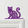 Door Topper Floral Cat Various Colours Top Of Door Frame Decorative Sign