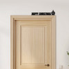Door Topper Happy Christmas Decor Bauble Various Colours Decorative Sign