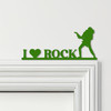 Door Topper I Love Rock Guitar Player Various Colours Decorative Sign