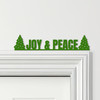 Door Topper Joy & Peace Christmas Decor Various Colours Decorative Sign