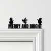 Door Topper Merry And Bright Christmas Decor Various Colours Frame Decor Sign