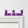 Door Topper Merry And Bright Christmas Decor Various Colours Frame Decor Sign