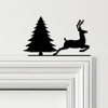 Door Topper Reindeer Christmas Decor Tree Various Colours Decorative Sign