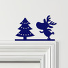 Door Topper Reindeer Ice Skating Christmas Decor Various Colours Decorative Sign