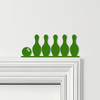 Door Topper Bowling Pins & Ball Various Colours Top Of Door Frame Decor Sign