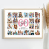 Photo Collage 60th Birthday Custom Gift For Sister 20-Photo Print Or Canvas