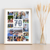 Photo Collage 70th Birthday Custom Gift For Cousin 10-Photo Print Or Canvas