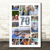 Photo Collage 70th Birthday Custom Gift For Friend 10-Photo Print Or Canvas