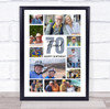 Photo Collage 70th Birthday Custom Gift For Friend 10-Photo Print Or Canvas