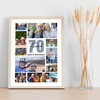 Photo Collage 70th Birthday Custom Gift For Friend 10-Photo Print Or Canvas
