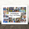 Photo Collage 70th Birthday Custom Gift For Nephew 22-Photo Print Or Canvas
