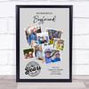 Photo Collage 80th Birthday Gift For Boyfriend 7-Photo Grey Print Or Canvas