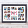 Photo Collage 80th Birthday Gift For Mum 20-Photo Landscape Print Or Canvas