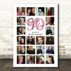 Photo Collage 90th Birthday Gift For Sister-In-Law 20-Photo Print Or Canvas