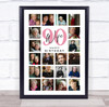 Photo Collage 90th Birthday Gift For Wife 20-Photo Portrait Print Or Canvas