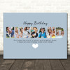 Photo Collage Blue 7-Photo Birthday Custom Gift For Husband Print Or Canvas Photo Collage Blue 7-Photo Birthday Custom Gift For Husband Print Or Canvas