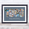 Photo Collage Blue Birthday Gift For Him 22-Photo Year 1986 Print Or Canvas