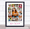 Photo Collage Kids Girls Birthday Custom Gift 15-Photo Pink Print Or Canvas