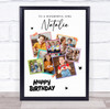 Photo Collage Kids Girls Birthday Custom Gift 7-Photo Stars Print Or Canvas