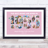 Photo Collage Pink Birthday Gift For Mum 23-Photo Year 1955 Print Or Canvas