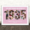Photo Collage Pink Birthday Gift For Mum 24-Photo Year 1935 Print Or Canvas