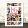 Photo Collage 16th Birthday Custom Gift For Friend 20-Photo Print Or Canvas