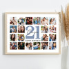 Photo Collage 21st Birthday Custom Gift For Cousin 20-Photo Print Or Canvas