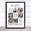 Photo Collage 21st Birthday Custom Gift For Husband 6-Photo Print Or Canvas