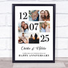 Photo Collage Wedding Anniversary Gift 6-Photo Wedding Date Print Or Canvas Photo Collage Wedding Anniversary Gift 6-Photo Wedding Date Print Or Canvas