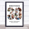 Photo Collage 30th Birthday Gift For Him 18-Photo 30 White Print Or Canvas