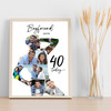 Photo Collage 40th Birthday Gift For Boyfriend 9-Photo Man Print Or Canvas
