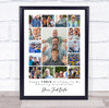 Photo Collage 100th Birthday Gift For Grandfather 15-Photo Print Or Canvas
