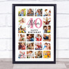 Photo Collage 40th Birthday Gift For Mum 20-Photo Portrait Print Or Canvas