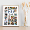 Photo Collage 60th Birthday Gift For Grandad 20-Photo Blue Print Or Canvas