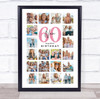 Photo Collage 60th Birthday Gift For Nan 20-Photo Portrait Print Or Canvas