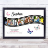 Photo Collage Kids Girls Birthday Gift 4-Photo Butterflies Print Or Canvas