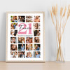 Photo Collage 21st Birthday Gift For Fiancée 20-Photo Pink Print Or Canvas