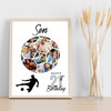 Photo Collage 21st Birthday Gift For Son 14-Photo Football Print Or Canvas