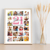Photo Collage 21st Birthday Gift For Stepmum 20-Photo Pink Print Or Canvas