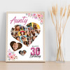 Photo Collage 30th Birthday Gift For Aunty 19-Photo Floral Print Or Canvas