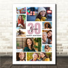 Photo Collage 30th Birthday Personalised Gift For Niece 10-Photo Print Or Canvas