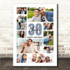Photo Collage 30th Birthday Personalised Gift For Uncle 10-Photo Print Or Canvas